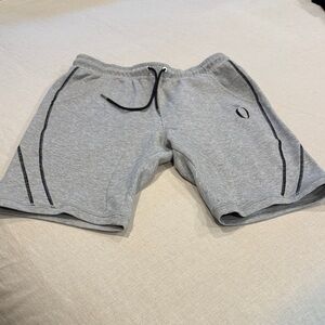 Gray Athletic Shorts with Black Accents